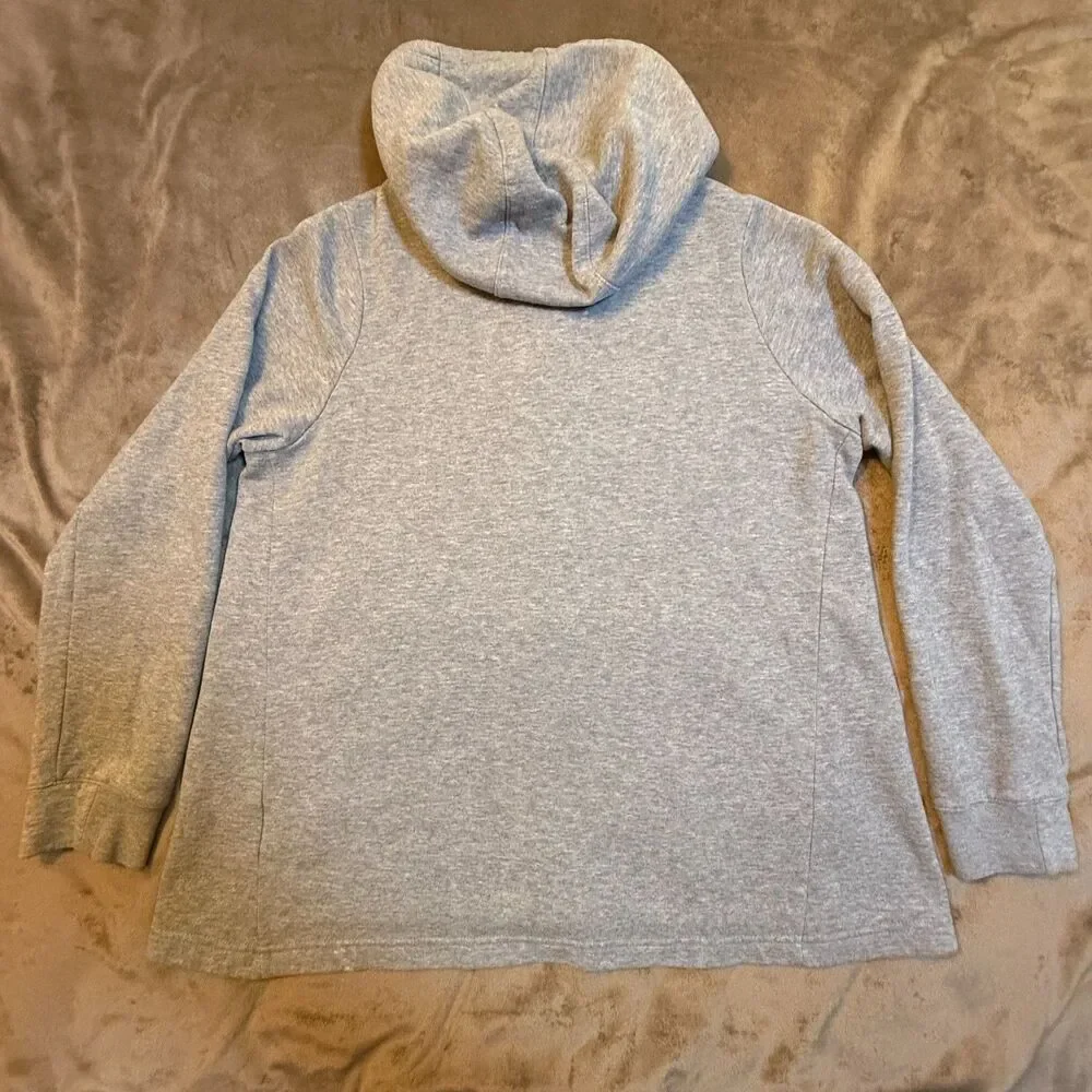 Nike Sportswear Big Kids' (Girls') Heather Grey Full-Zip Hoodie Size XL - 0330